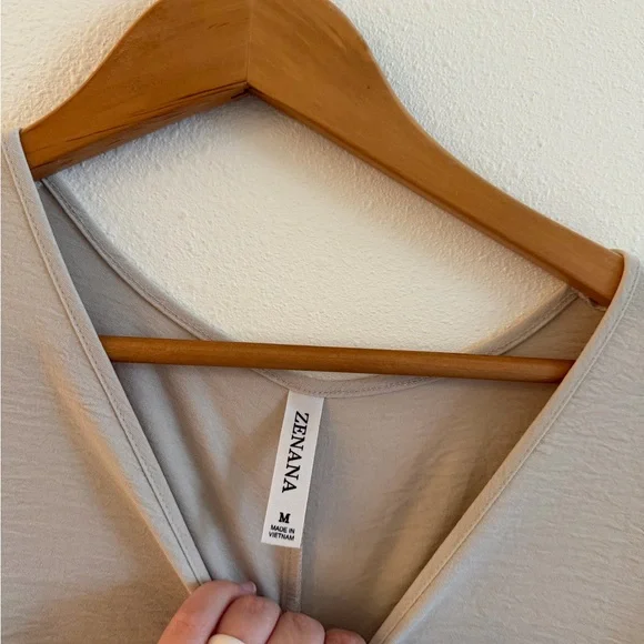 Zenana Beige Blouse - Picture 3 of 4